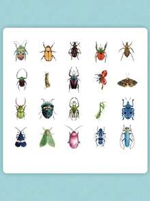 40sheets/Pack Cute Colorful Birds And Insect Notebook Decorative Stickers Decorative Stickers For Scrapbooking Label Diary Stationery Album Telephone Journal Planner