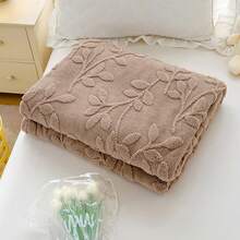 1 件超柔软塔夫绸提花纯色毛毯，现代时尚 3D 纯色羊毛毯，礼品毯，装饰毯，适用于客厅、沙发、卧室，可机洗 - T咖色 - 查看 6