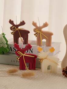 1 pièce Bougie parfumée au cerf de Noël, bougie pour ambiance de fête de Noël, décoration de bureau, décoration de sapin de Noël, décoration d'ambiance de fête de Noël, décorations de Noël, cadeau de Noël, décoration de Noël, décoration de chambre, décoration de maison, cadeaux de Noël, bougies de Noël, parfum de Noël