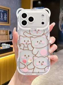 Cute Bear Eye Perforated Phone Case + Phone Lanyard Strap, Compatible With IPhone 17/17 Air/17 Pro/17 Pro Max, 16/16 Plus/16 Pro/16 Pro Max, 15/15 Plus/15 Pro/15 Pro Max, 14/14 Plus/14 Pro/14 Pro Max, 13/13 Pro/13 Pro Max, 12/12 Pro/12 Pro Max, 11, Dust-Proof, High-Value, Popular