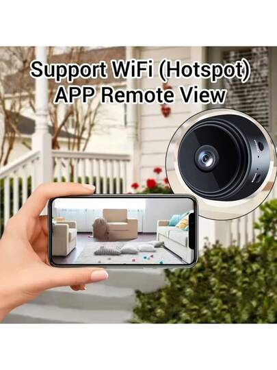 1pc/ Mini Wireless WiFi Security Camera, 2.4GHz, USB/Battery Powered, Portable Indoor/Outdoor Monitoring Home, Office, Car, Pets, Motion Detection, Night Vision, view 8