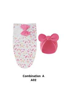 1 pezzo Copertina morbida in cotone per neonati, adatta per bambini e bambine, facile da avvolgere, misura 0-3 mesi, ottima come regalo per nascita, per attività all'aperto, essenziale per neonati