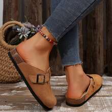 Women's Comfort Cork Footbed Clog, Beach Essentials Womens Sandals Cork Footbed - 棕色7 - 查看 7