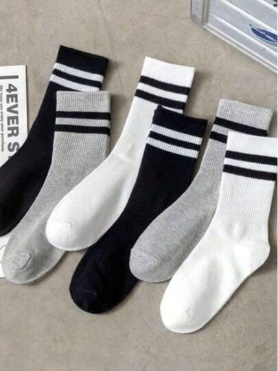 15 pares de calcetines cortos casuales para mujer, con diseño de rayas, calcetines deportivos transpirables y que absorben la humedad hasta el tobillo