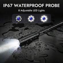 4.3" LCD Screen Endoscope Camera With Light, 16.5ft Flexible Snake Camera, USB Rechargeable, Ideal For DIY Home And Factory Inspection, 1080P HD Endoscope Camera