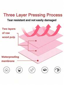 Disposable Pink Black Nail Art Table Mat 3 Lays Waterproof Foldable Clean Pads Tablecloth Cleaning Manicure Napkins,Multifunction Beauty Tattoo Dental Drapes Waterproof Tablecloth Manicure Tool - Multicolor - View 6