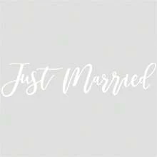 Just Married Vinyl Decal For Car Window Wedding Car Decor, Getaway Car Decal, Bride And Groom Car Decal, Romantic Wedding Day