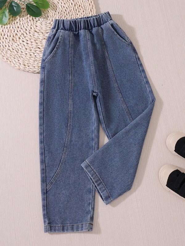 Jeans décontractés et polyvalents à coupe carotte pour jeune garçon, toutes saisons