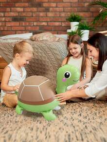 1/2 个站立可爱海龟气球，包括动物形状 PE 气球，适用于生日派对、动物主题派对、丛林派对、水族馆主题派对、海龟赛跑日、海洋生日派对 - 彩色 - 查看 5