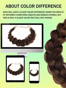 Handmade Braided Hair Band Made Of Artificial Hair Strands. Versatile And Elegant Accessory For Daily Use. Suitable For Women. Perfect For Halloween Celebrations. - Multicolor - View 6
