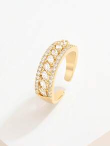1pc 14k Gold Fashionable Golden Ear Of Rice Ring For Women's Daily Wear