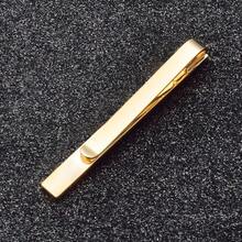 Simple Thin Tie Bar Skinny Tie Clips For Men Unique Copper Gold Black Silver Jewelry For Wedding Business Dinner Party - 金色霧面領帶夾 - 查看 5