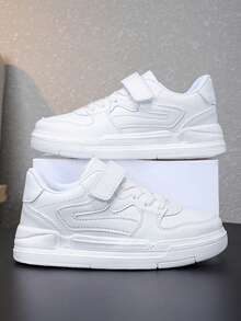 1 paire de chaussures de skate basses ajustables pour enfants, couleur classique, convient pour l'école, le campus, l'automne/l'hiver