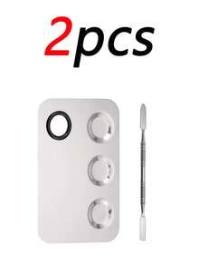 2/1 pezzo Tavolozza per miscelazione trucco in acciaio inossidabile, set tavolozza per miscelazione trucco professionale, strumento per miscelazione fondotinta, accessori per il trucco