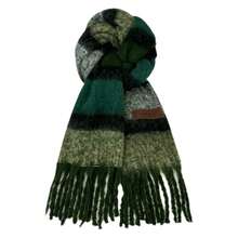 1 pieza Bufanda de felpa para mujer - Bufanda suave y cálida para clima frío, lavable a máquina y en seco, accesorio de moda versátil para uso al aire libre y casual, bufandas de invierno que se envuelven alrededor del cuello, diseño con flecos