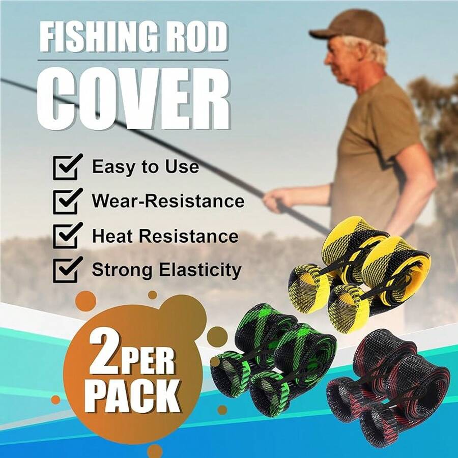 Funda de caña Reaction Tackle/Funda de caña/Calcetín de caña (2-Pack)/Extremo plano o puntiagudo/Cañas de spinning o casting - Gris metalizado - Ver 1