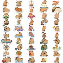 100 Stücke süße Capybara Tier Aufkleber, niedliche Cartoon Vinyl Aufkleber geeignet für Malbücher, Tassen Zubehör, Wasserflaschen, Laptops, Handy, Skateboards, Gitarren, Gepäck, Scrapbooks, Helme, Fahrräder, Motorräder, Autos, Rucksäcke, Halloween, Weihnachten, Thanksgiving, Ostern Party Dekorationen und Geschenke