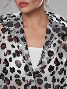 EVA Fashionable Leopard Print Rain Poncho - Lightweight, Portable, All-Season Raincoat With Adjustable Hood, Long Sleeves, And Side Pockets For Outdoor Activities, Stylish Rainwear, Raincoat, Leopard Print Cape, Poncho, Premium Rainwear,Spring Summer Picks,Brides Maid Gifts,Room,Bedroom Decor,Beach,Travel,For Men,For Women,Vacation,Cute Stuff,Mother's Day Gift,Bedroom Decor,Garden,Kitchen Decor,Summer,Beach,Travel Essentials,Room Decor,Squishy,Graduation - Multicolor - View 9