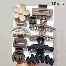 10pcs - Women's Hairpin Set, Suitable For Daily Wear, Hairpins With Patterns For Thick Hair, Non-Slip Hair Accessories, Multiple Styles, Neutral-Colored Hairpins And Combination Sets. An Ideal Choice For Girls On Party Occasions, Or As An Exquisite Gift For Friends And Girlfriends.