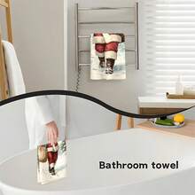 2pcs/100pcs Santa Claus With Gifts Pattern Kitchen Towels And Dishcloths, Suitable For Interior Decoration In Restaurants, Kitchens And Bathrooms, Party Decoration, Festival Gifts, As A Gift