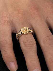 A Lion Head Pattern Retro Light Luxury High-End Men's Ring