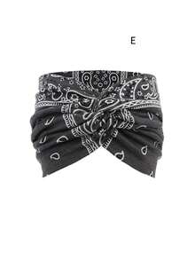 1 pieza Diadema ancha de estilo bohemio para mujer, turbante extra grande, diadema para hacer ejercicio, diadema de moda para yoga, accesorios para el cabello grueso y retorcido, pañuelos para mujer