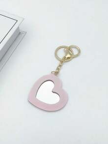 1pc Mini Lipstick Case With Mirror, Portable Pu Leather Keychain Lipstick Holder - Pink Makeup Bag Make Up Organizer Lipstick Holder Gift For Thanksgiving For Girl Women Mom Lipstick Pouch Women Gifts Girl Gifts Girlfriend Gifts. 1pc Solid Color PU Leather Lipstick Holder Bag With Heart Shaped Mirror Women's Makeup Keychains.,Gifts For Women,Christmas Gifts,Gift Ideas For Women