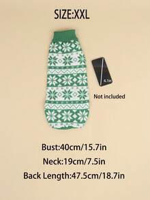 Un pulover tricotat din poliester cu model de Crăciun, călduros, confortabil, respirabil și cu o atmosferă de Crăciun. Este potrivit pentru pisici și câini de companie, pentru a fi purtat toamna și iarna (Produsul este de dimensiuni mici, se recomandă achiziționarea a 1-2 mărimi mai mari).