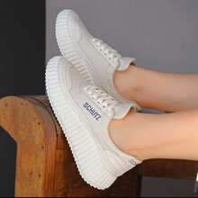 Schuttz Cocoa Platform Sneakers For Women, Stylish, Casual, Comfortable, Lightweight, Soft - 奶油 - 查看 4
