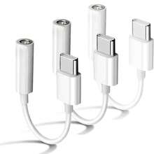 2 pezzi Adattatore da USB-C a jack audio da 3,5 mm, cavi dongle audio AUX compatibili con 16 Pro Max/16 Pro/16 Plus/16/15, S25/S24/S23/S22/S21/S20 Ultra Plus, Series