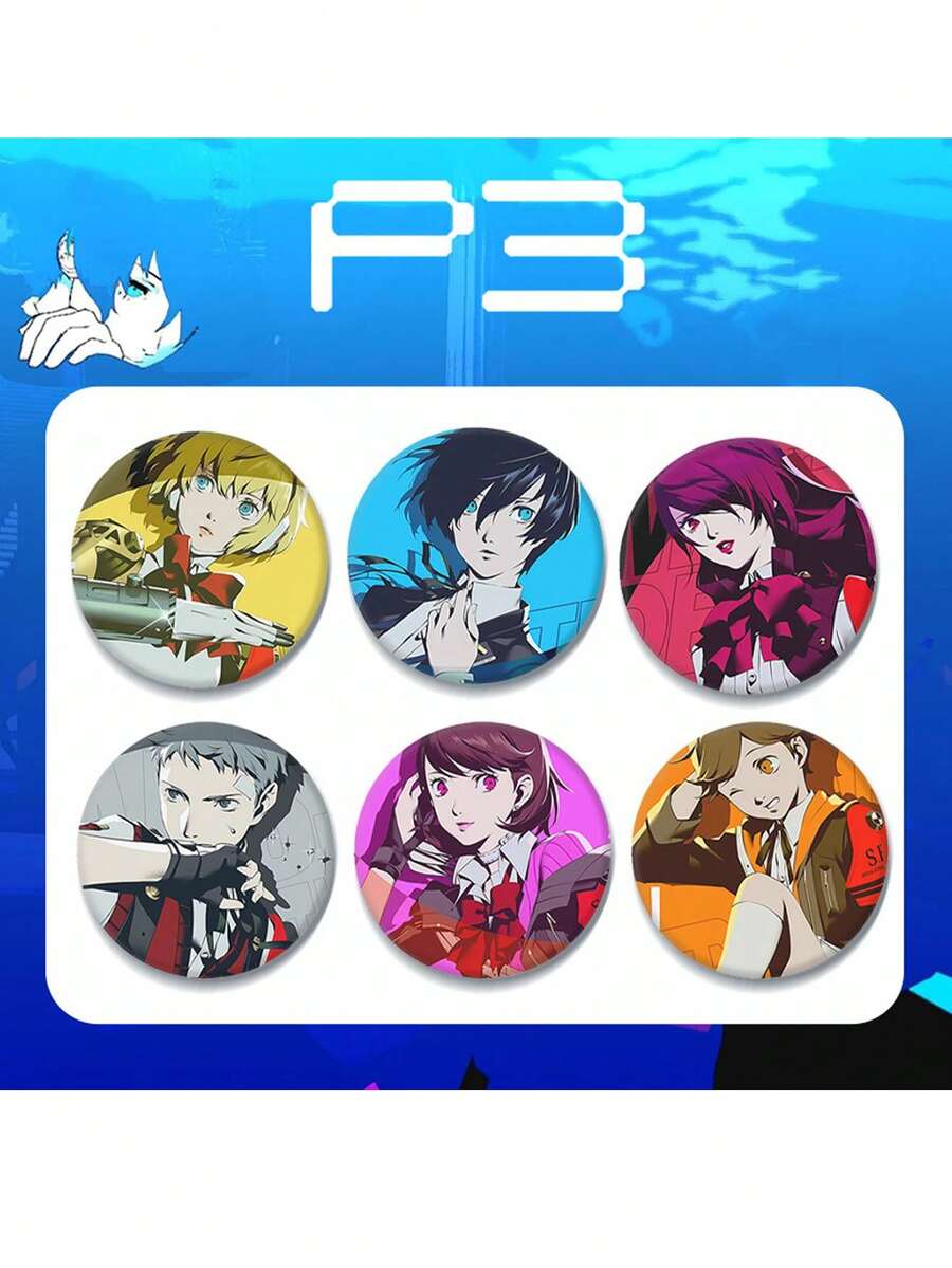 Persona 3 Series Badge "" Accessory Charm, Decoration For Backpack