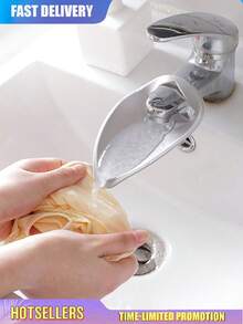 2pcs Faucet Extender With Adjustable Splash Guard, Suitable For Kitchen And Bathroom, Prevents Water Splashing, Home Bathroom Accessories, Bathroom Decor, Home Supplies - Multicolor - View 2