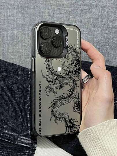 1pc Fashion Dragon Print Anti-Drop Phone Case Compatible With IPhone11 12 13 14 11Promax 12Promax 13Promax 14Promax XR 15 15PRO 15PROMAX, Series