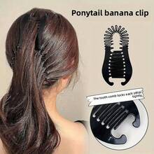 1/2个装发夹 - 柔软香蕉马尾夹，适用于普通及蓬松发型，握感舒适，多功能造型工具，适用于沙龙及家庭，垂直美发工具，灵活香蕉夹，马尾夹，发梳，适合女士发饰，打造蓬松发型，时尚发夹，美发师用品发饰，女士，秋季，旅行，美发工具，女士配饰，美发用品，秋季，头发，发饰，女士发饰，旅行，发饰，女士发饰，美发工具，美发用品，用品，美容配饰，礼物，旅行，女士礼物，美发用品，圣诞礼物 - 彩色 - 查看 6