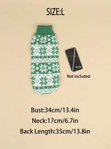 Un pulover tricotat din poliester cu model de Crăciun, călduros, confortabil, respirabil și cu o atmosferă de Crăciun. Este potrivit pentru pisici și câini de companie, pentru a fi purtat toamna și iarna (Produsul este de dimensiuni mici, se recomandă achiziționarea a 1-2 mărimi mai mari).