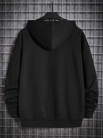 Ungdom Höst & Vinter Svart Modern Mångsidig Björntryck Varm Sweatshirt, Fleece, Huva, Tonårspojkar Presenter