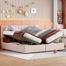 Beds - Beige + Upholstered - View 2