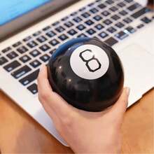 时尚圣诞礼物，复古八号球占卜球，答案随风飘动，新奇玩具，趣味礼物，神秘黑球，提问翻转即可获得答案 - 彩色 - 查看 10