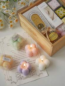 1/2/4/12pcs Mini Magic Cube Scented Candle,Handmade Bubble Shaped Candles Cute Aromatherapy Candles,Christmas Ornaments,Christmas Decoration,Christmas Decor,Holiday ,Winter,Festival,Room Decor