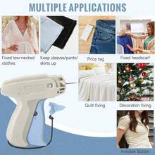 Mini Stitch Gun For Clothes Upgraded Fine Stitcher No Jam Quick Fix Sewing Tool 6 Needles 1000 Black 1000 White 5mm Fasteners YMOB - Nhiều màu - Xem 11