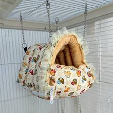 1pc Parrot Cotton Nest, Warm Nest With Lining, Thick Nest For Bird Cage, Suitable For Overwintering, Heating And Insulation For Parrots, Macaws, Cockatoos And Other Birds