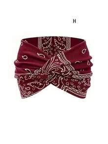 1 pieza Diadema ancha de estilo bohemio para mujer, turbante extra grande, diadema para hacer ejercicio, diadema de moda para yoga, accesorios para el cabello grueso y retorcido, pañuelos para mujer