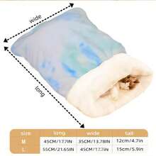 1 pieza Bolsa de dormir para gato con túnel perforable, cama de mascotas semi-cerrada para todas las estaciones, universal, Bolsa de dormir cómoda para gatos, Bolsa de dormir de invierno para gatos, Bolsa de dormir cálida y cómoda para gatos - Bolsa de dormir semi-cerrada de felpa suave - Para gatos en interiores y casas para gatos