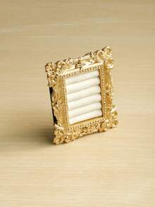 1pc Gold Vintage Embossed Ring Jewelry Tray, Elegant Home French Vintage High-End Jewelry Pearl Earrings Ring Display Stand, Suitable For Wedding Birthday Party Accessories Holder Photo Props - 彩色 - 查看 19