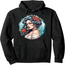 Girl Mexican An Xicano His Latina Pullover Hoodie - Black 8 - View 1
