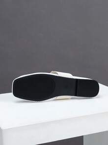 1 Par de Sapatilhas de Balé Francesas da Moda para Mulheres, Estilo Mary Jane, Plana, Sandálias com Recorte em Tela/Rede