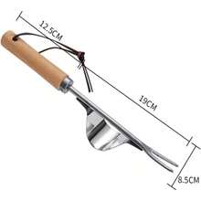 Vaka Life 3Piece Garden Tool Set with Wooden Handles for Planting and ing Stainless Steel Kelle Hand Planter  Fork for Outdoor Gardening Ideal for Soil Work Flower Bed Maintenance and Vegetable Garden Care Durable and Ergonomic Design Color: E5Pc