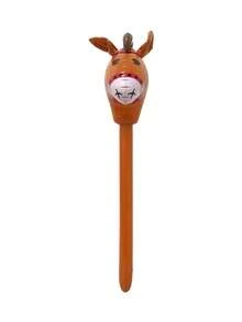 95cm 4 Inflatable Horse-Head Game Sticks, Brown Black/White/Pink PVC Stage Performance Props/Party Entertainment Horse-Head Inflatable Sticks, Party Games, Party Gifts, Team Games, Outdoor Games, Halloween Gifts, Christmas Gifts