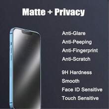 5pcs Matte Privacy Screen Protector, 2.5D Anti-Fingerprint Matte Privacy Screen Protector, Full Coverage, Ceramic Matte Screen Protector, 2pcs Compatible With Iphone 17 Pro Max P [Touch Sensitivity Same As Original Screen], Privacy Protection Film [Non-Glass Material], Compatible With Phone Case, Anti-Scratch, Compatible With Iphone 17/16ProMax/16E/16Plus/15ProMax/14/13/12/11/XR/X/XS/7/8 - 5Pcs - View 4
