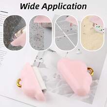 5 szt. mini wałków do usuwania kłaczków w kształcie chmurki – z uchwytem, przenośnym urządzeniem do usuwania kłaczków – 1 wałek do usuwania kłaczków + 4 rolki zapasowe – różowym etui podróżnym – narzędzie do usuwania kłaczków z sierści zwierząt, ubrań i tkanin na jesień/zimę